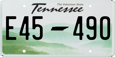 TN license plate E4549O
