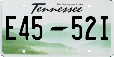 TN license plate E4552I