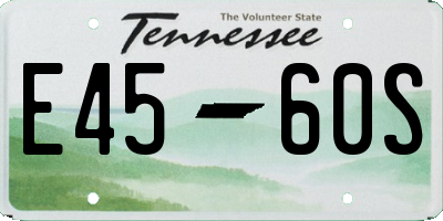 TN license plate E4560S