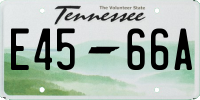 TN license plate E4566A