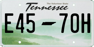 TN license plate E4570H
