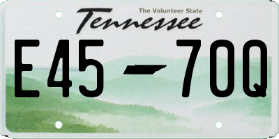 TN license plate E4570Q