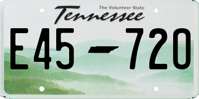 TN license plate E4572O