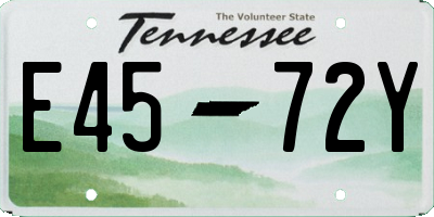 TN license plate E4572Y