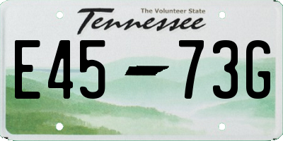 TN license plate E4573G