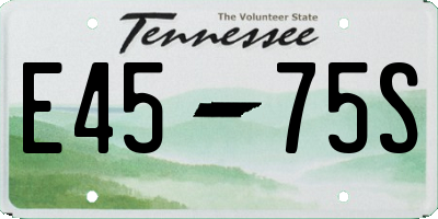 TN license plate E4575S