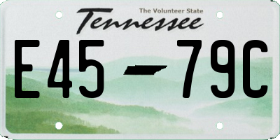 TN license plate E4579C