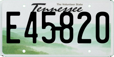 TN license plate E45820