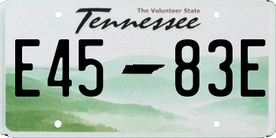 TN license plate E4583E