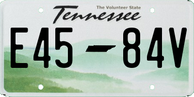 TN license plate E4584V