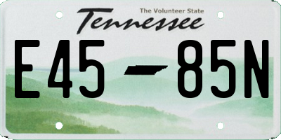 TN license plate E4585N