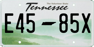 TN license plate E4585X
