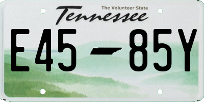 TN license plate E4585Y