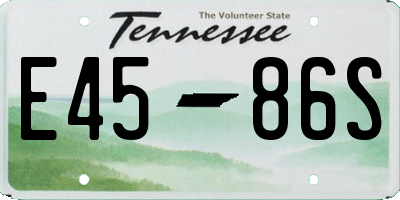TN license plate E4586S