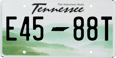 TN license plate E4588T
