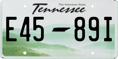 TN license plate E4589I