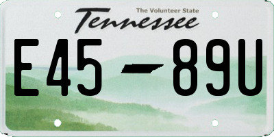 TN license plate E4589U