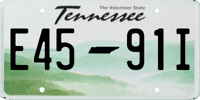 TN license plate E4591I