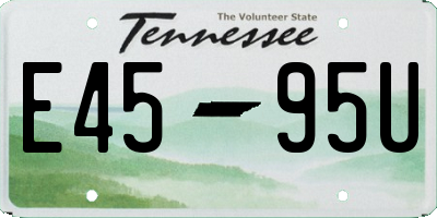 TN license plate E4595U