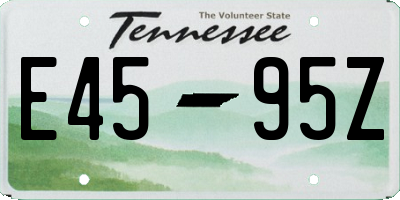 TN license plate E4595Z