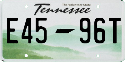 TN license plate E4596T