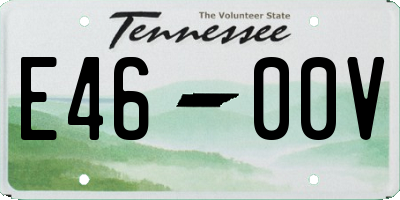 TN license plate E4600V
