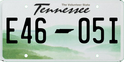 TN license plate E4605I