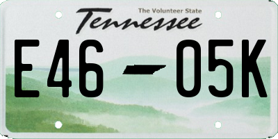 TN license plate E4605K