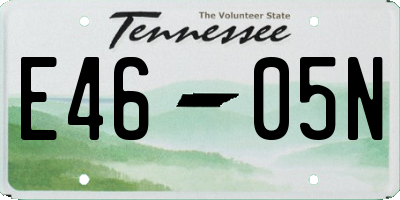 TN license plate E4605N