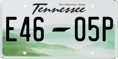 TN license plate E4605P