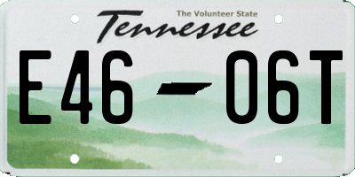 TN license plate E4606T