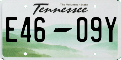 TN license plate E4609Y