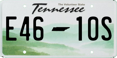 TN license plate E4610S