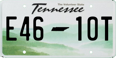 TN license plate E4610T