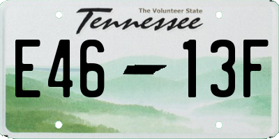 TN license plate E4613F