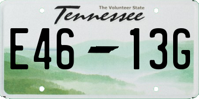 TN license plate E4613G