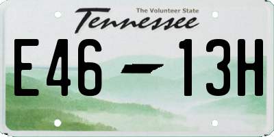 TN license plate E4613H