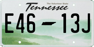 TN license plate E4613J