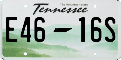 TN license plate E4616S