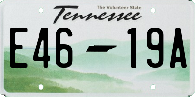 TN license plate E4619A