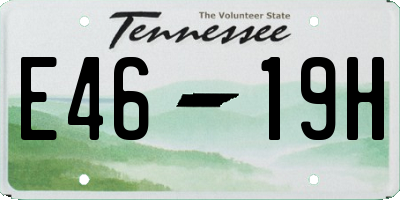 TN license plate E4619H