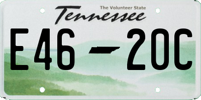 TN license plate E4620C