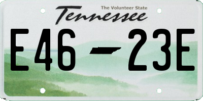 TN license plate E4623E