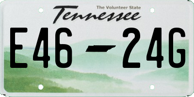 TN license plate E4624G