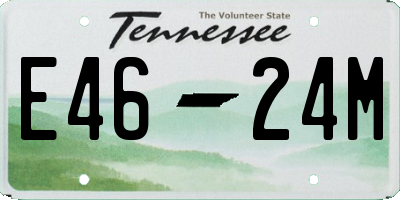 TN license plate E4624M