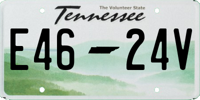 TN license plate E4624V