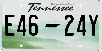 TN license plate E4624Y