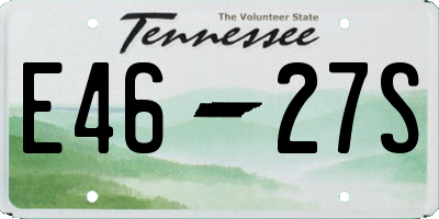 TN license plate E4627S