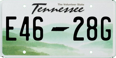 TN license plate E4628G