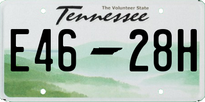 TN license plate E4628H